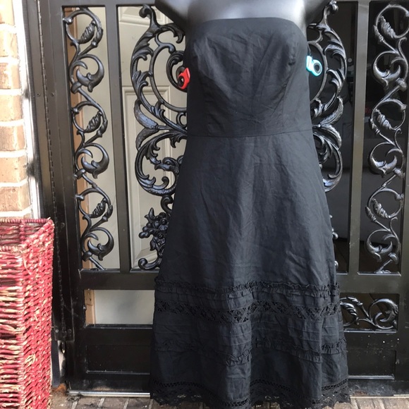 LOFT Dresses & Skirts - 🚨B2G1 New ANN TAYLOR Black Tube Top Midi Evening Dress